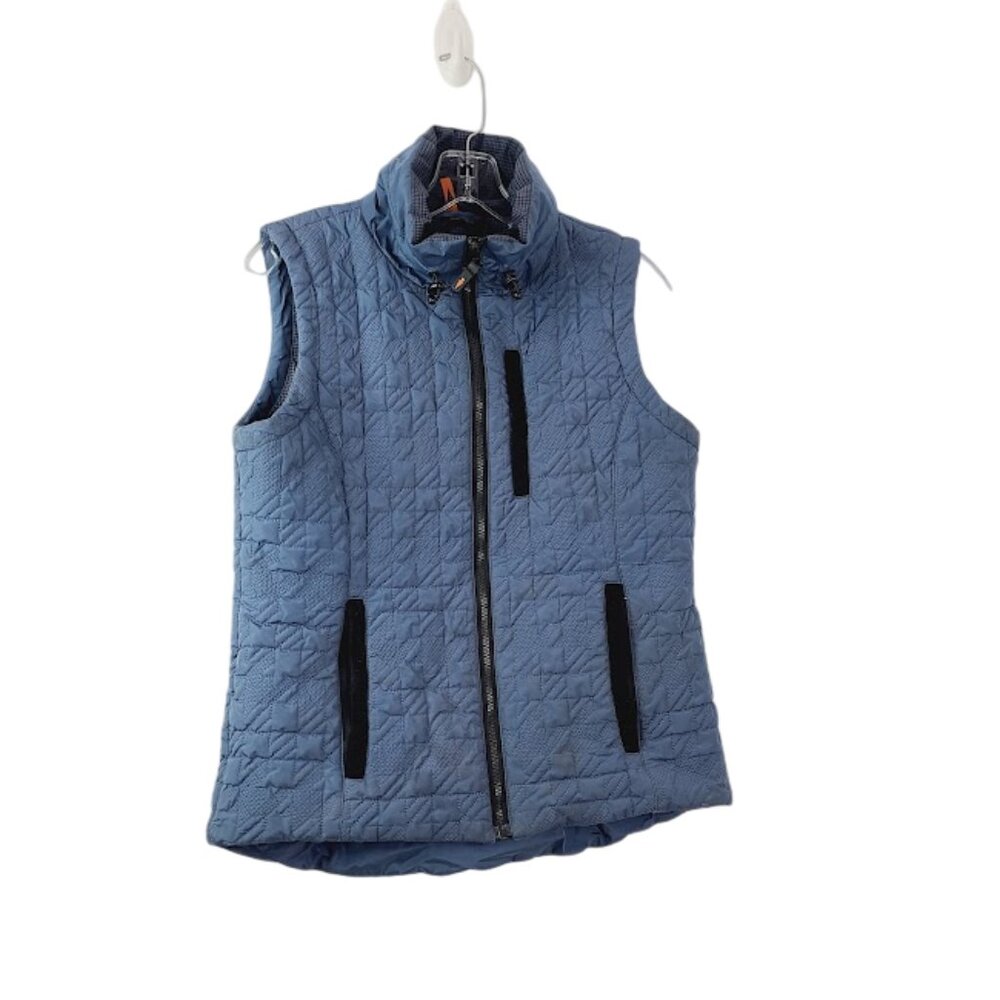 Kerrit Men's Blue Hounds Sleeveless Riding Quilted Puffer Vest Size M